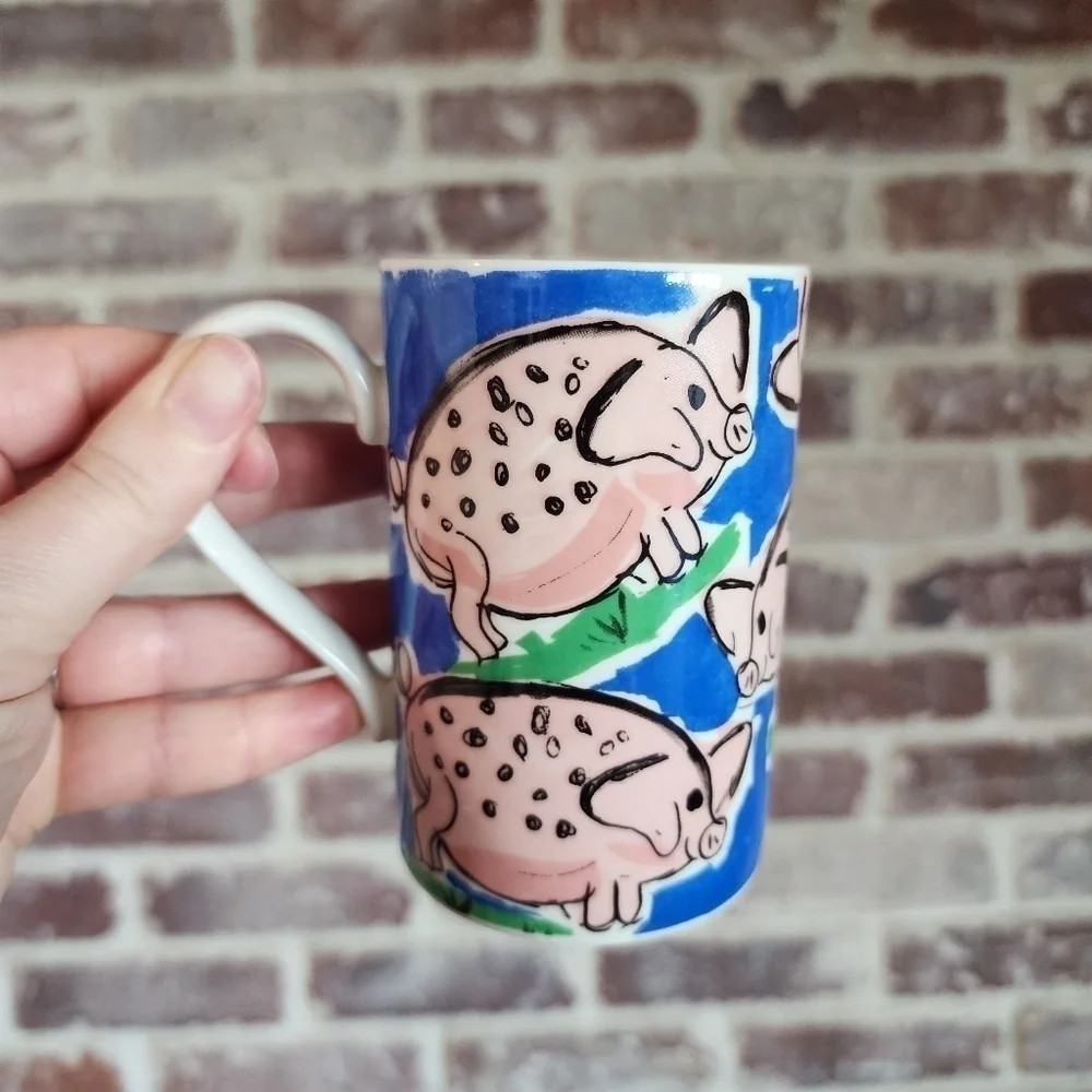 Dunoon Jane Brookshaw Fine Bone China Tea Coffee Pig Mug